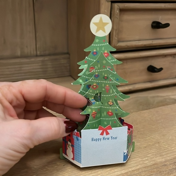 Hallmark Wonderfolds Pop-Up Christmas Cards Set of 6 Two Varieties Tree Snowman - Picture 5 of 9